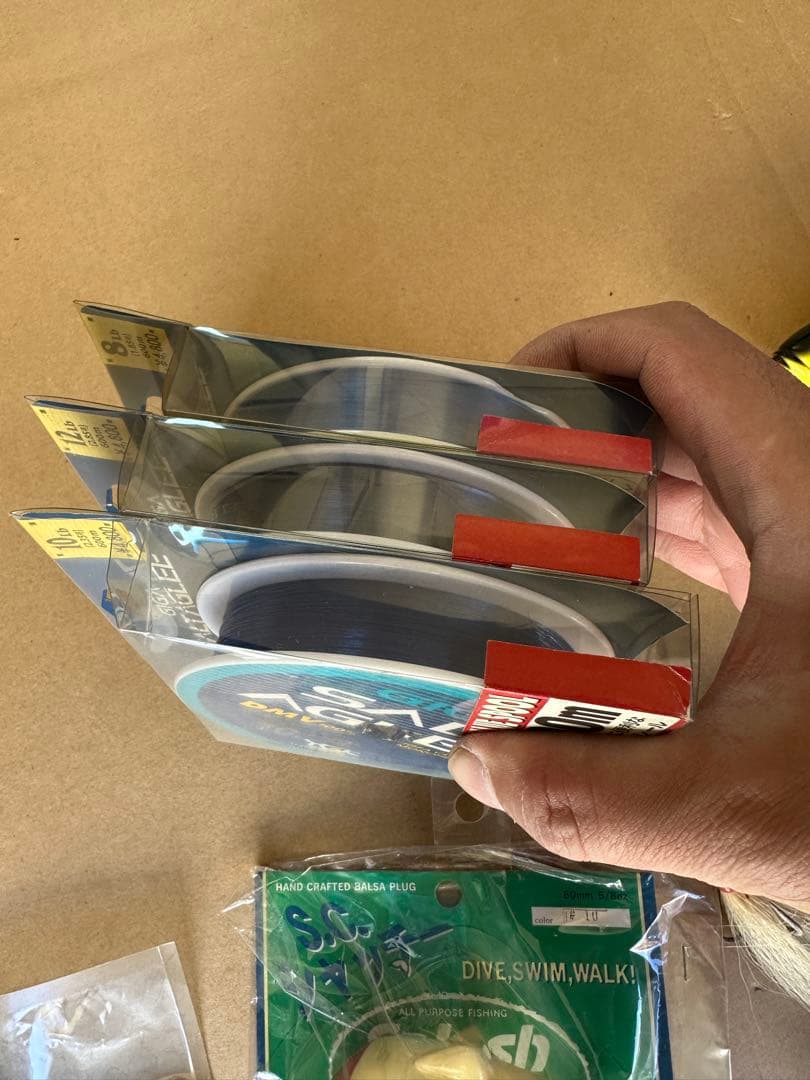 ハードルアーとナイロンラインセット