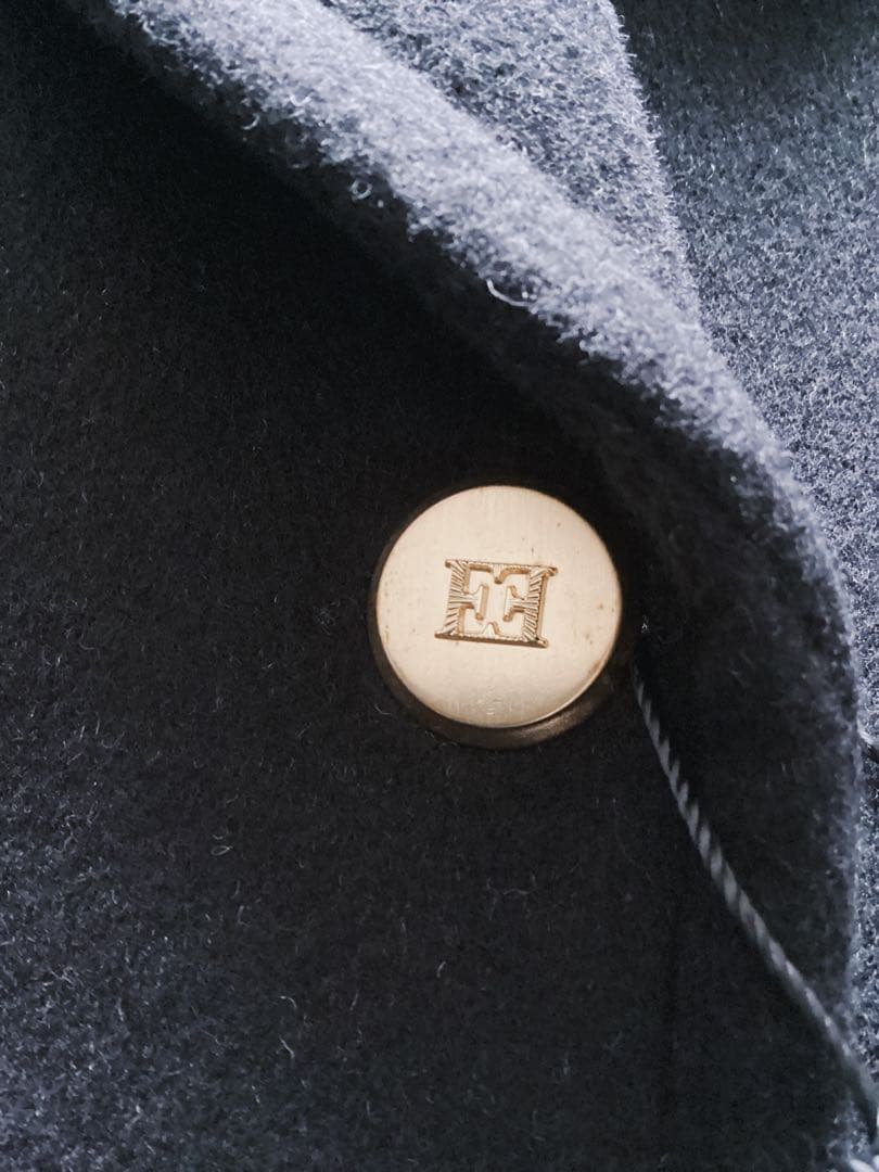 訳あり未使用品【ESCADA】黒ジャケット ピーコート 32 定価272800円