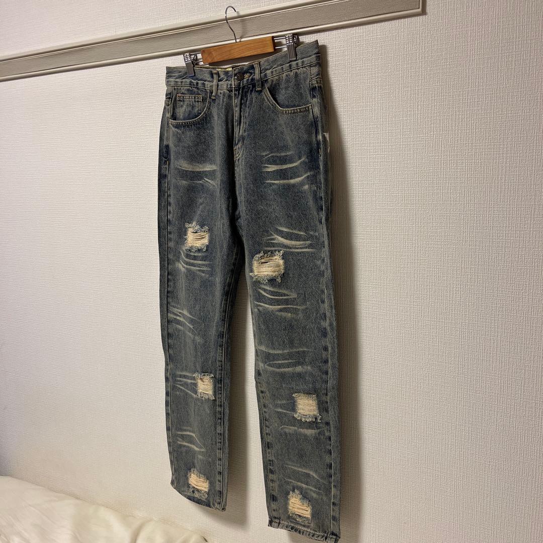 【極美品】 HELLSTAR ダメージ デニムパンツ