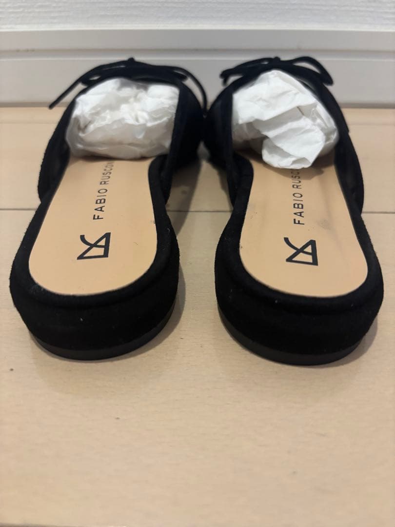 FABIO RUSCONI チュール ドットミュール　サンダル　36