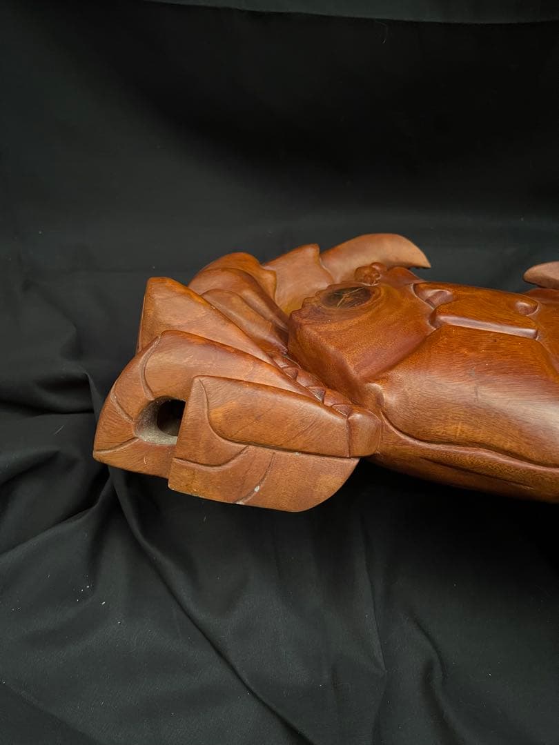 稀少 木彫りの蟹 カニ 木製 置物 木工 工芸品 飾り オブジェ