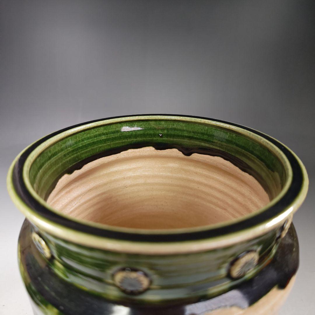 イ693 水指『山口茂造』『一重口　織部水指　共箱』茶道具