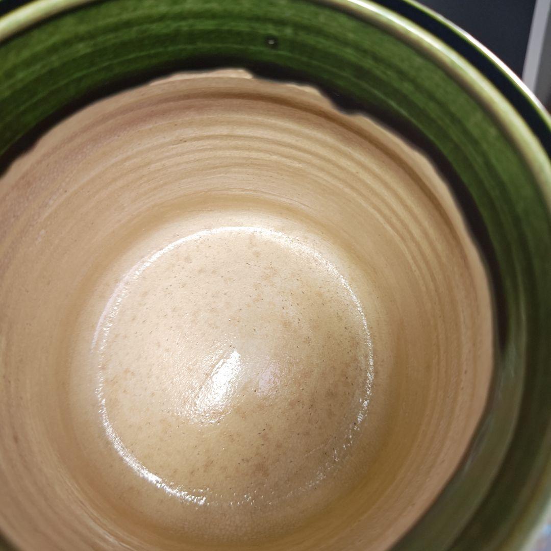 イ693 水指『山口茂造』『一重口　織部水指　共箱』茶道具