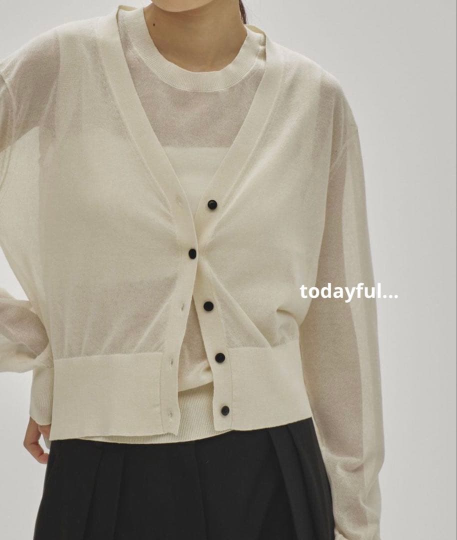 完売TODAYFUL×Studio Doe 2set Sheer Knit