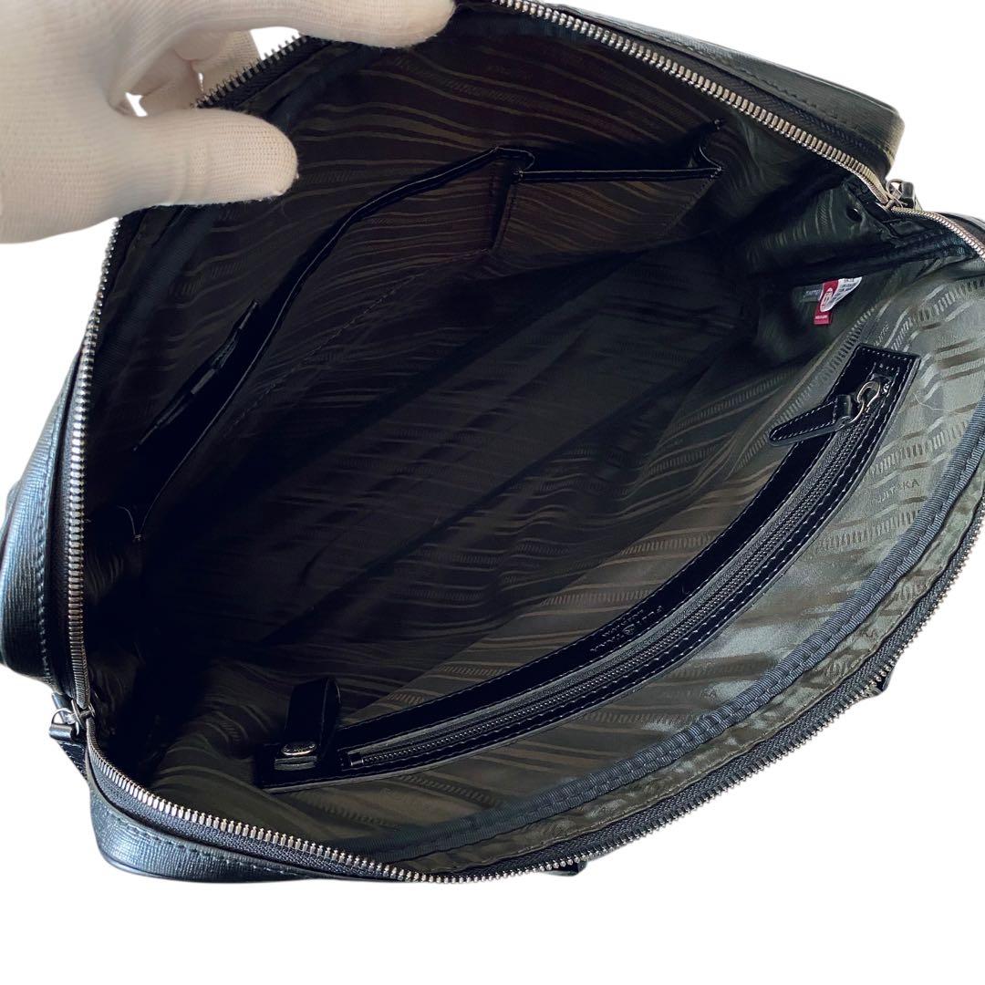 FUJITAKA フジタカ【美品】2WAY レザー ブリーフケース ブラック