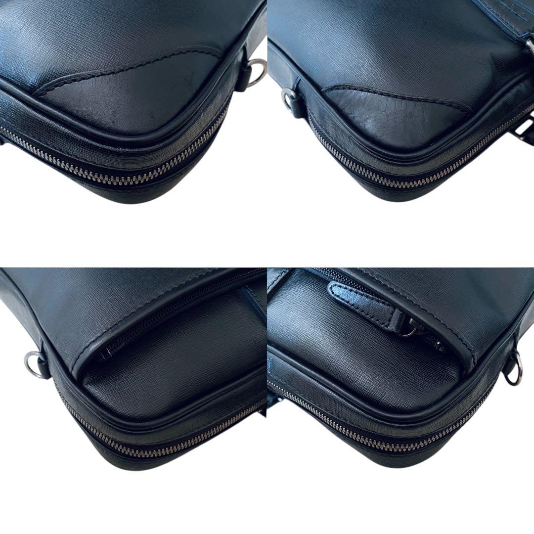 FUJITAKA フジタカ【美品】2WAY レザー ブリーフケース ブラック