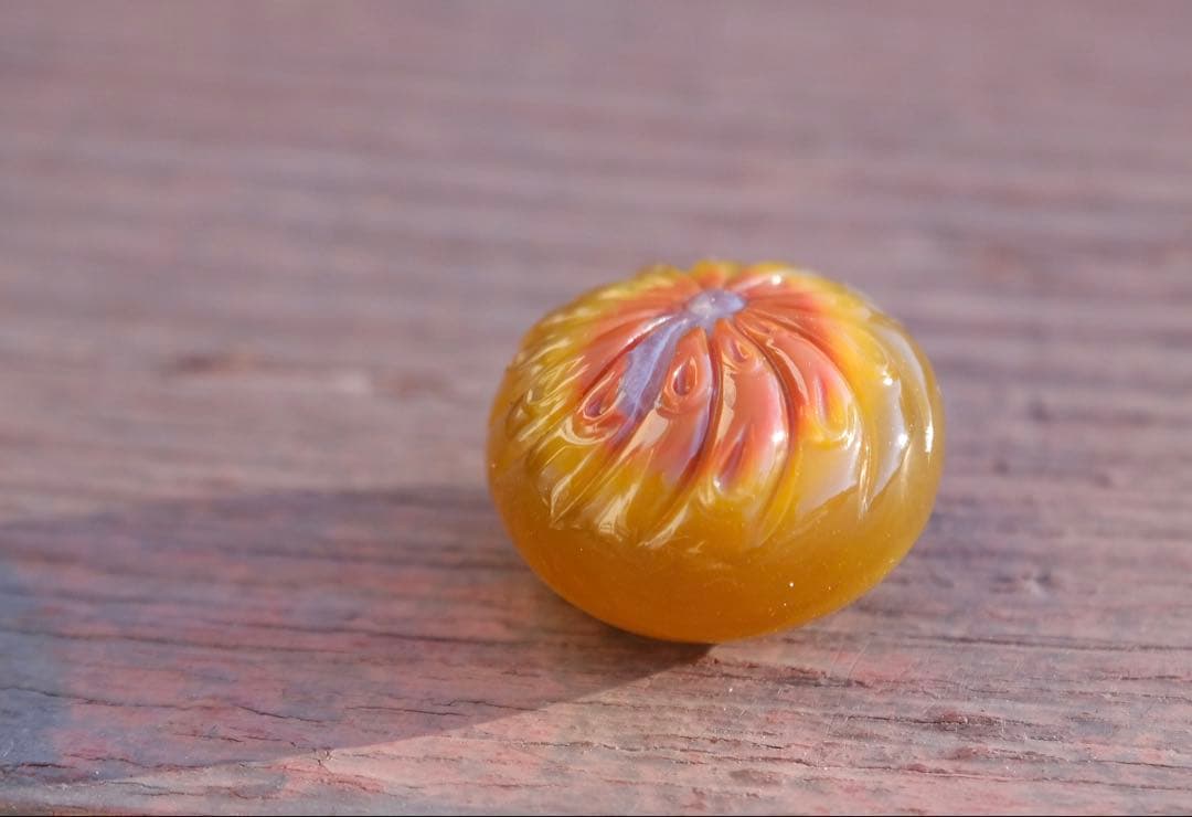 ゴビ石−1332 ゴビ瑪瑙　彫刻　『和菓子』