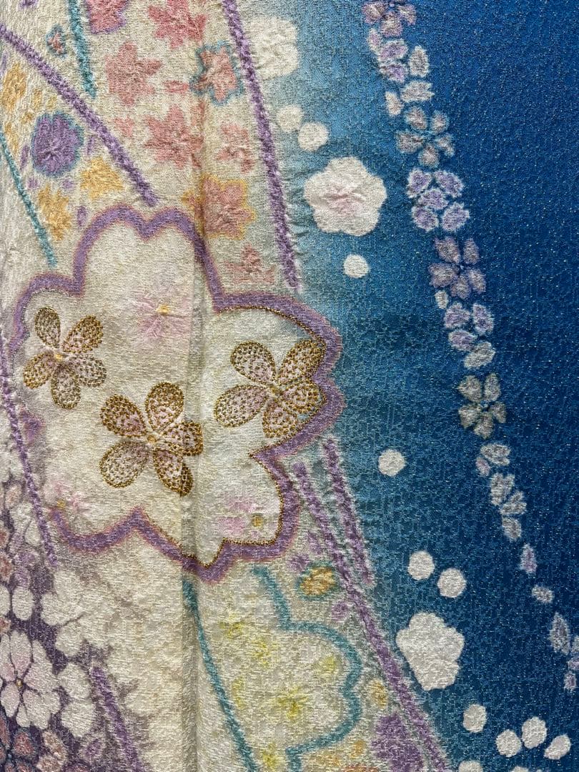 振り袖　フルセット　長襦袢　朧　金彩加工　刺繍入り　金通し　成人式　711