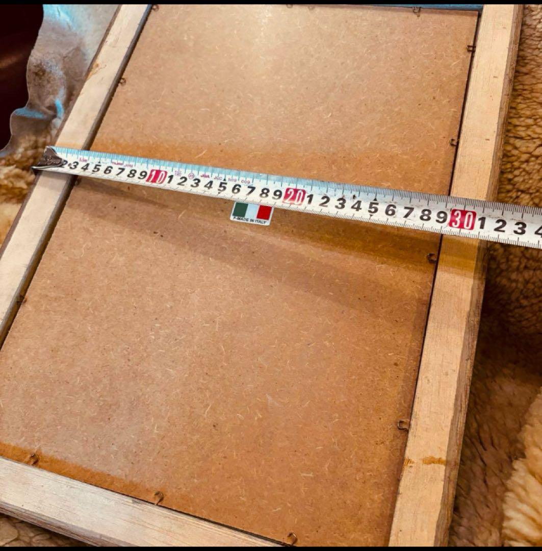 湯布院アンティーク イタリア製 ウォールミラー 壁掛け鏡 ゴールドカラー 額縁