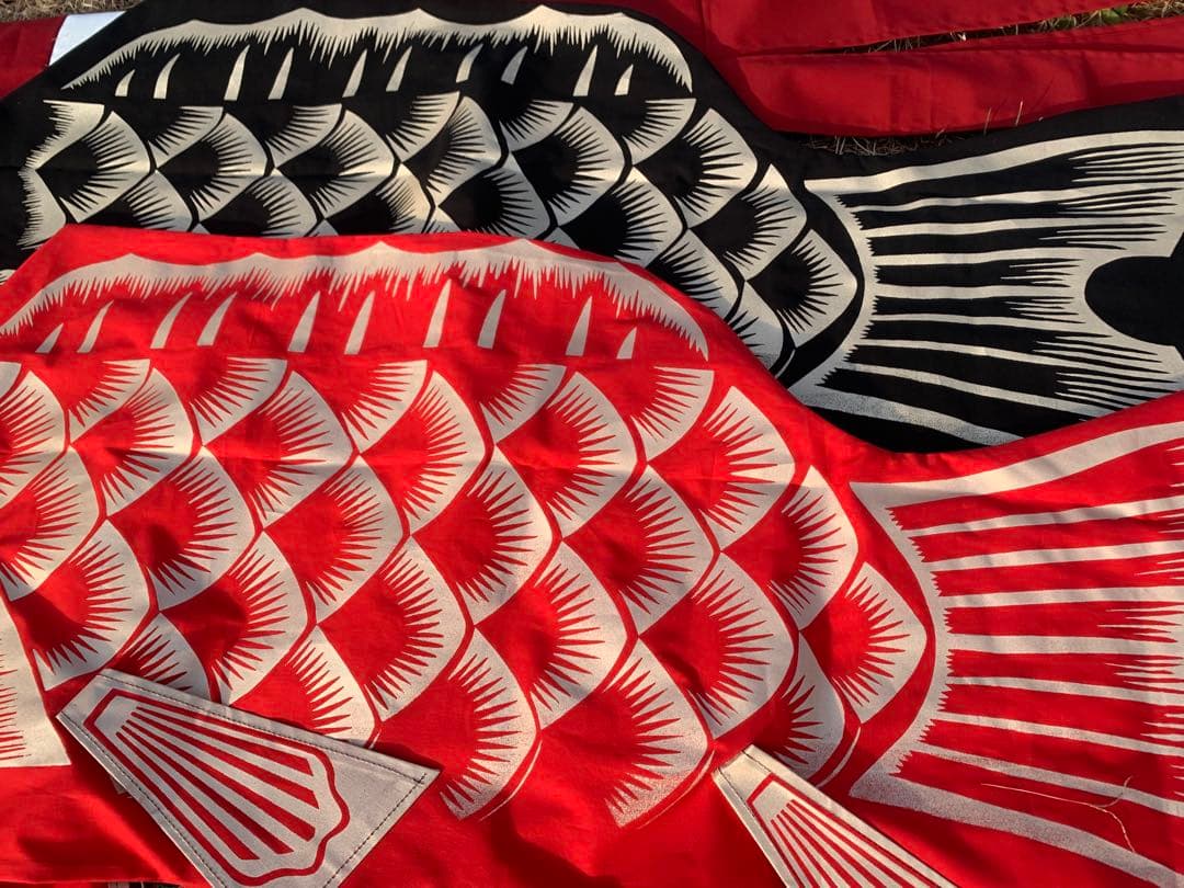 歌川広重「名所江戸百景 水道橋駿河台」手染め鯉のぼり　緑　1.5mセット鯉のぼり