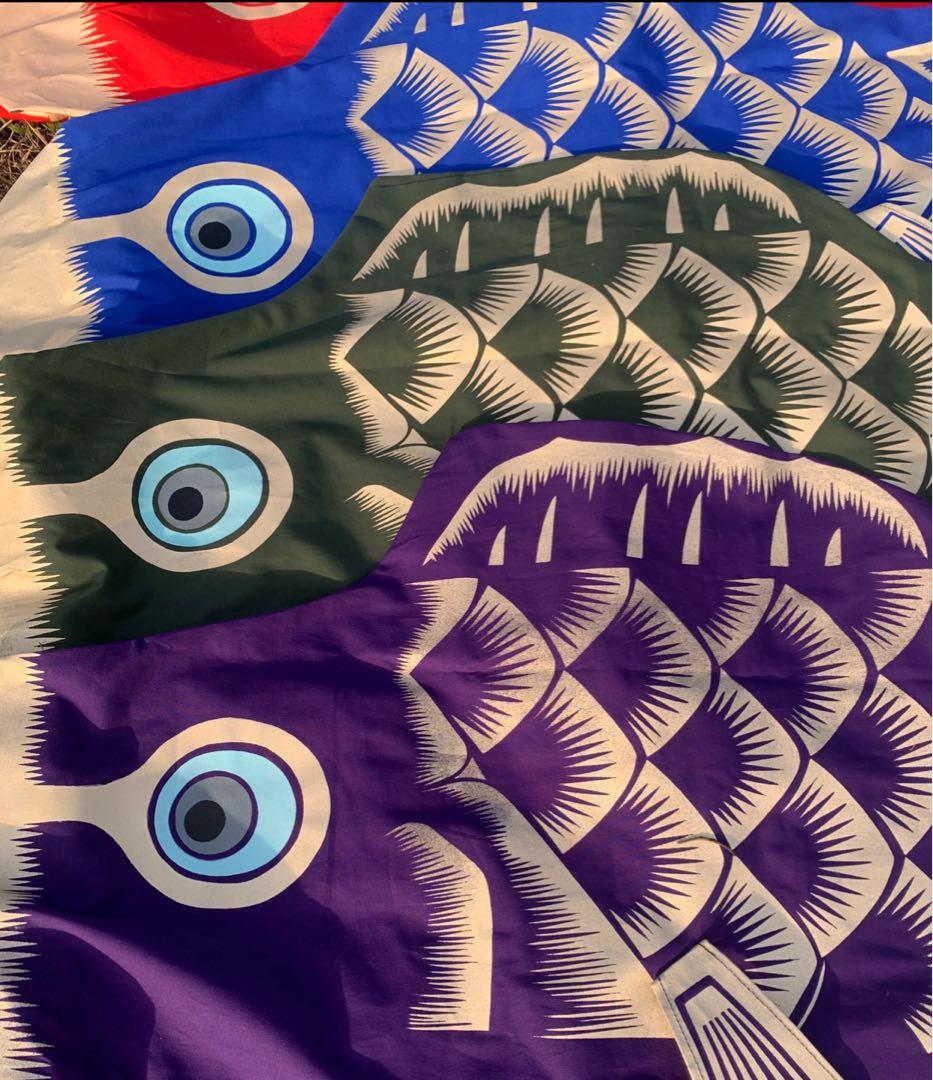 歌川広重「名所江戸百景 水道橋駿河台」手染め鯉のぼり　緑　1.5mセット鯉のぼり