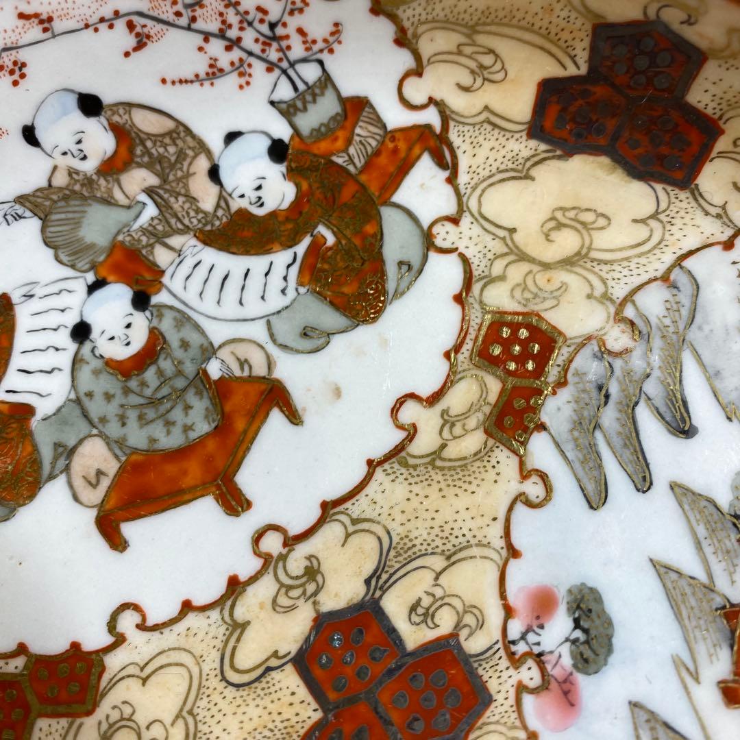 明治初期　金襴手　なます皿　8枚　幅15.7cm 東K7-1216①