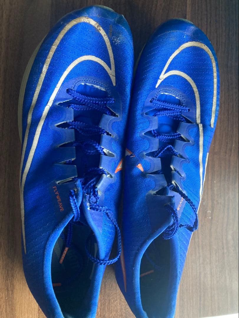 Nike Flyknit 青 スパイクシューズ