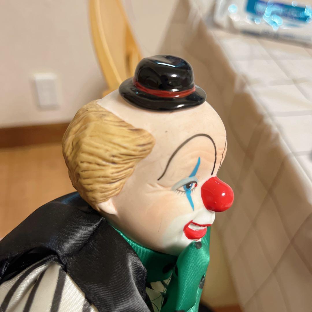 ヴィンテージ　むらいこうじ　ピエロ　セラミックドール　ビスクドール　オルゴール