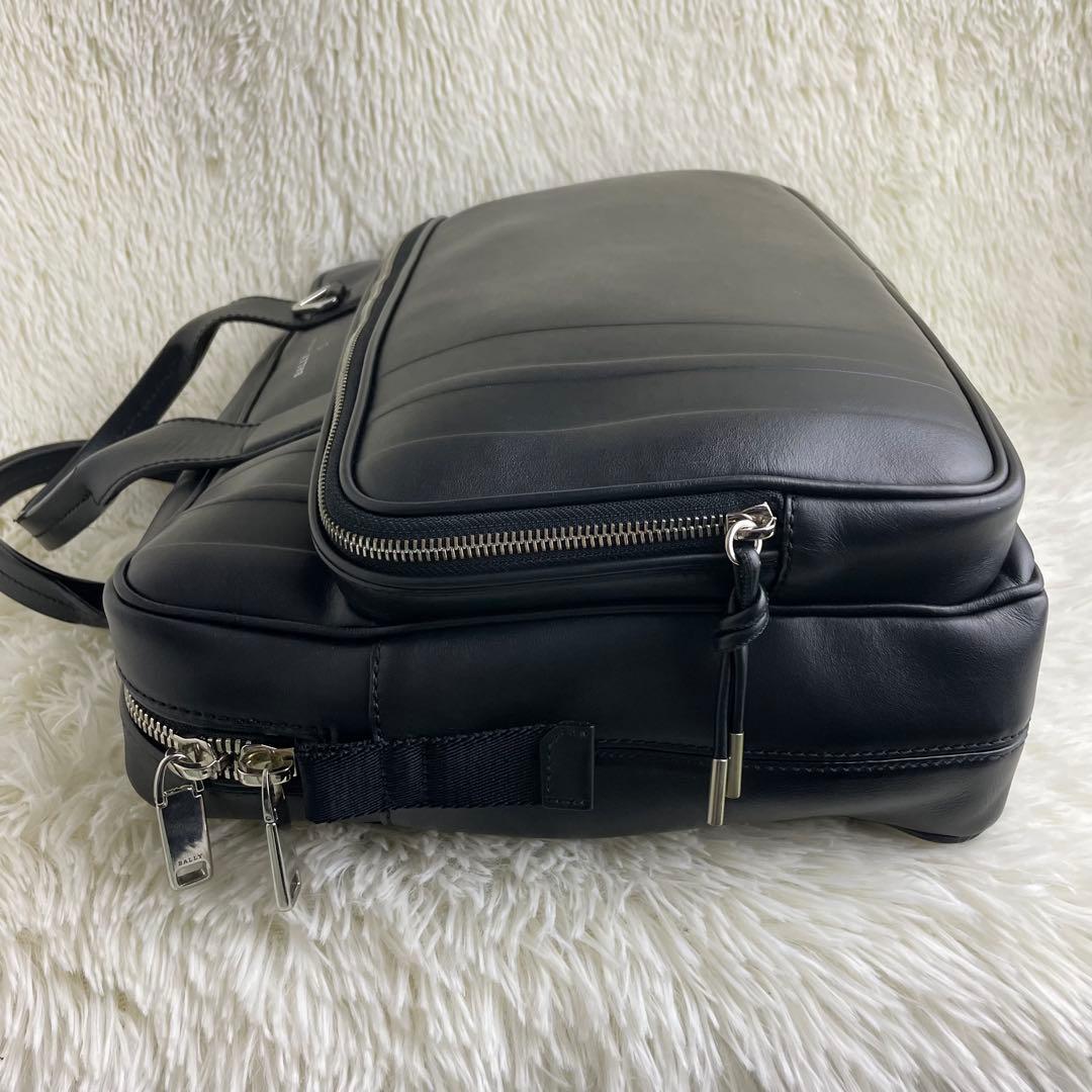 【美品】BALLY バリー ビジネスバッグ 2way レザー A4 黒