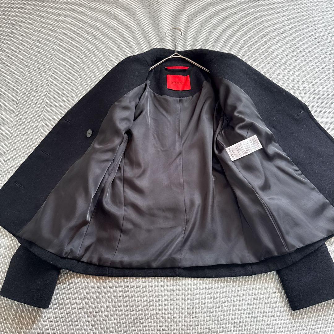 極美品 MAX&Co. MaxMara 現行モデル ピーコート 黒 イタリア製
