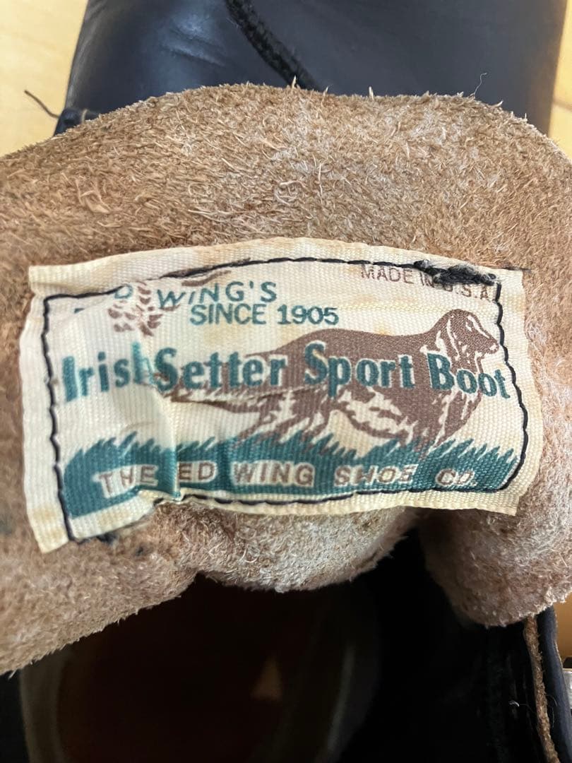 【希少】RED WING(レッドウィング)8165 四角犬タグ プレーントゥ　黒