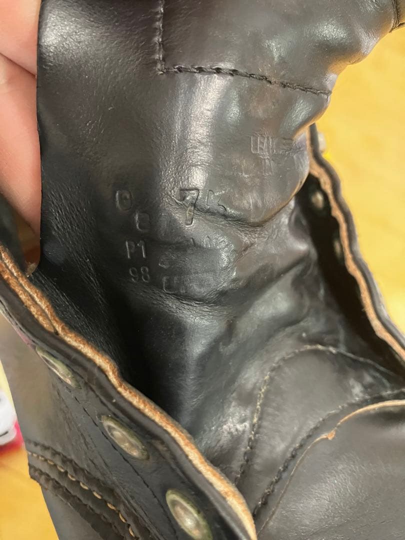 【希少】RED WING(レッドウィング)8165 四角犬タグ プレーントゥ　黒