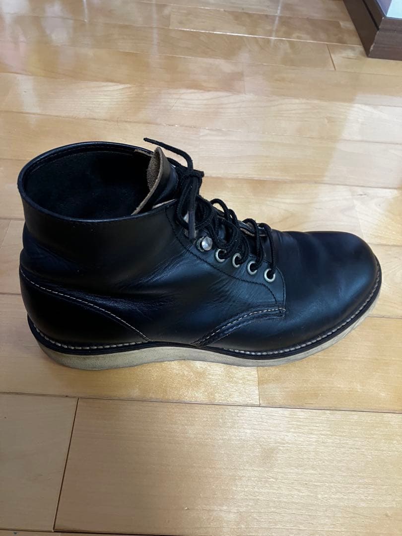 【希少】RED WING(レッドウィング)8165 四角犬タグ プレーントゥ　黒