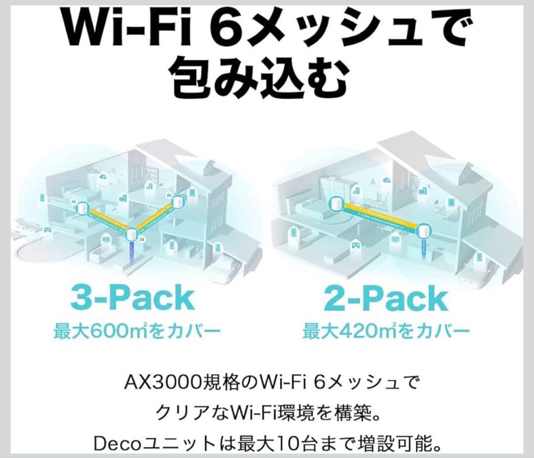 TP-Link WiFi 無線LANルーター Wi-Fi6Deco X50/A