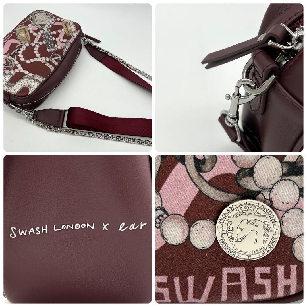 【極美品】 イアパピヨネ SWASH コラボ ショルダーバッグ ボルドー 総柄