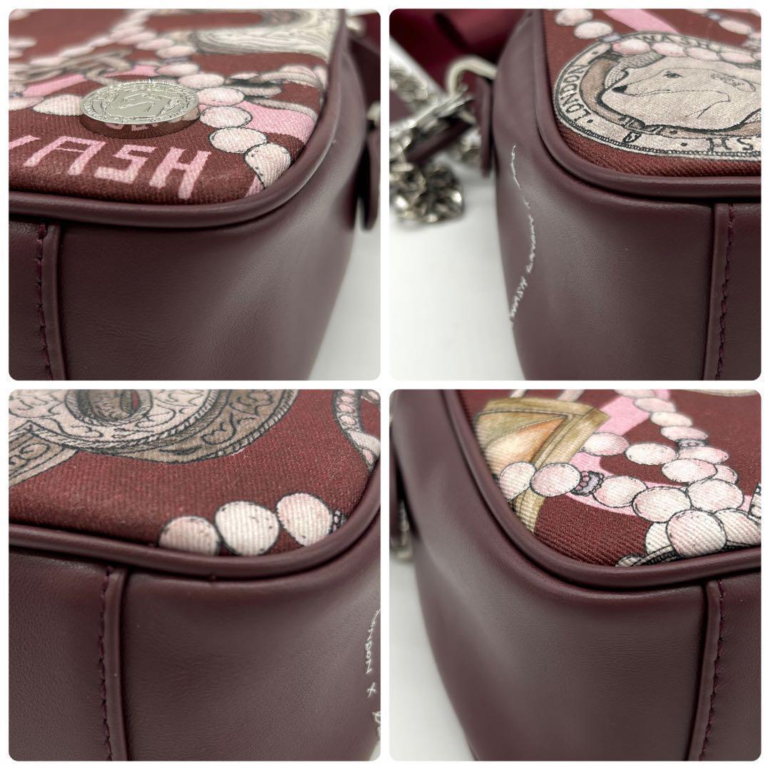 【極美品】 イアパピヨネ SWASH コラボ ショルダーバッグ ボルドー 総柄