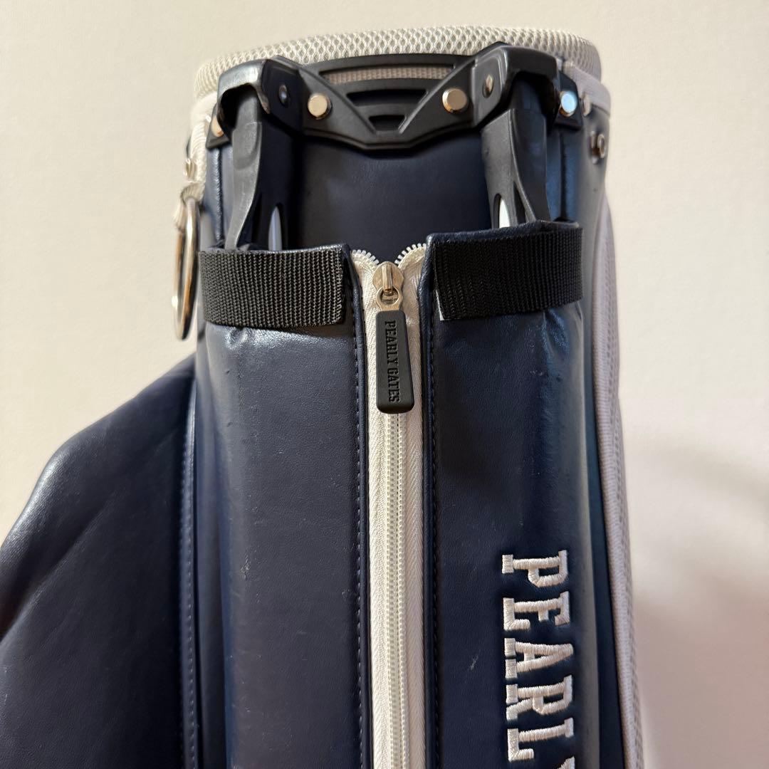 パーリーゲイツ　キャディバッグ　ショルダー式　スタンド式　軽量　紺　ネイビー