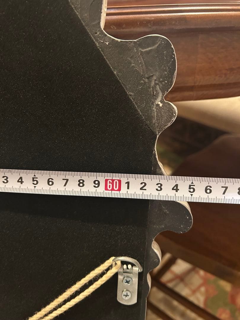 アンティーク　ロココ　ホワイト　壁掛けミラー　姿見