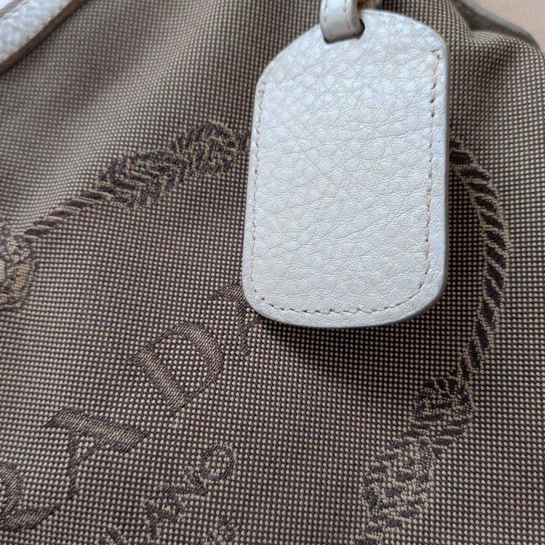 PRADA ショルダーバッグ ベージュ/ホワイト ID(ネーム)ケース付き
