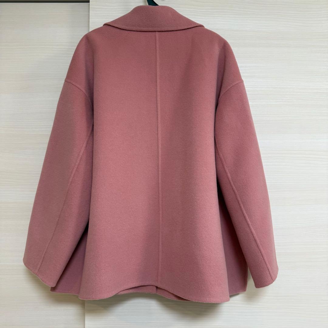 ボールジィ プレミアムウールリバーオープンカラーショートコート 34 ピンク