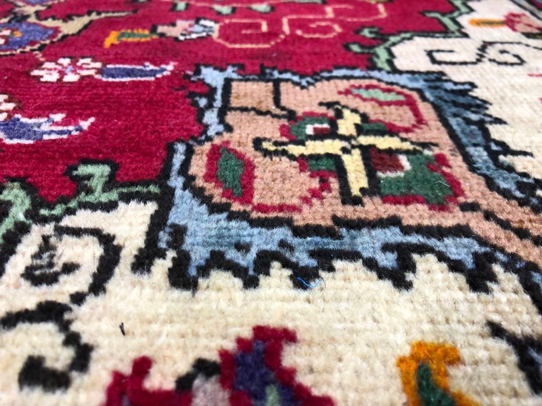 ペルシャ絨毯 ヴィンテージラグ 145×95cm 手織り オールドpersia