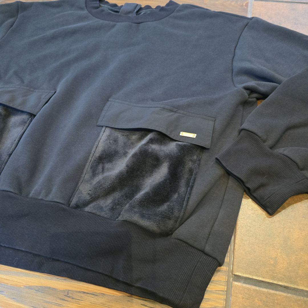 ブルーレーベルクレストブリッジ　ジャージープルオーバー　黒　38