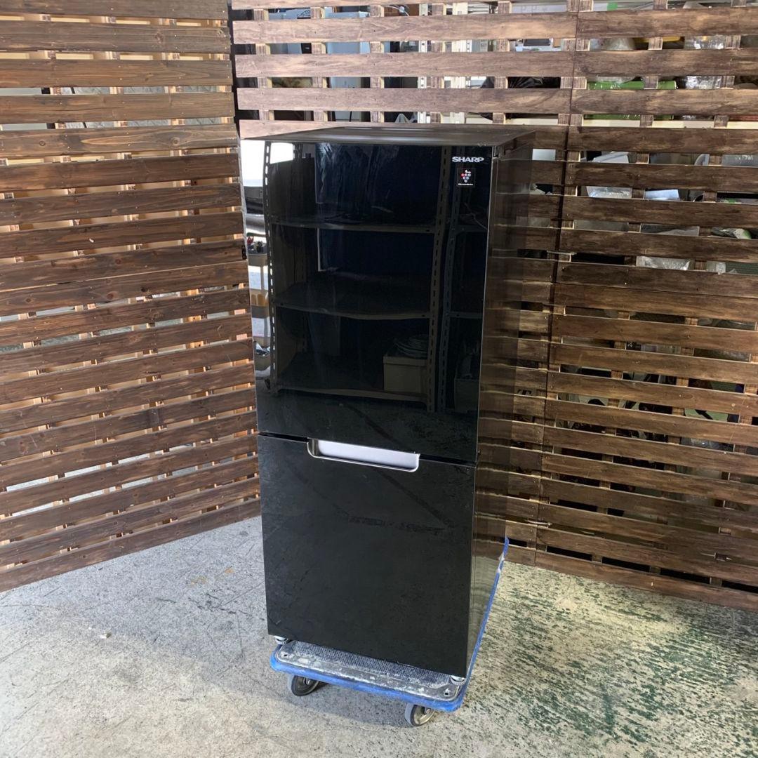 J041\" SHARP 冷蔵庫 冷凍庫 2ドア ブラック SJ-GD15G-B