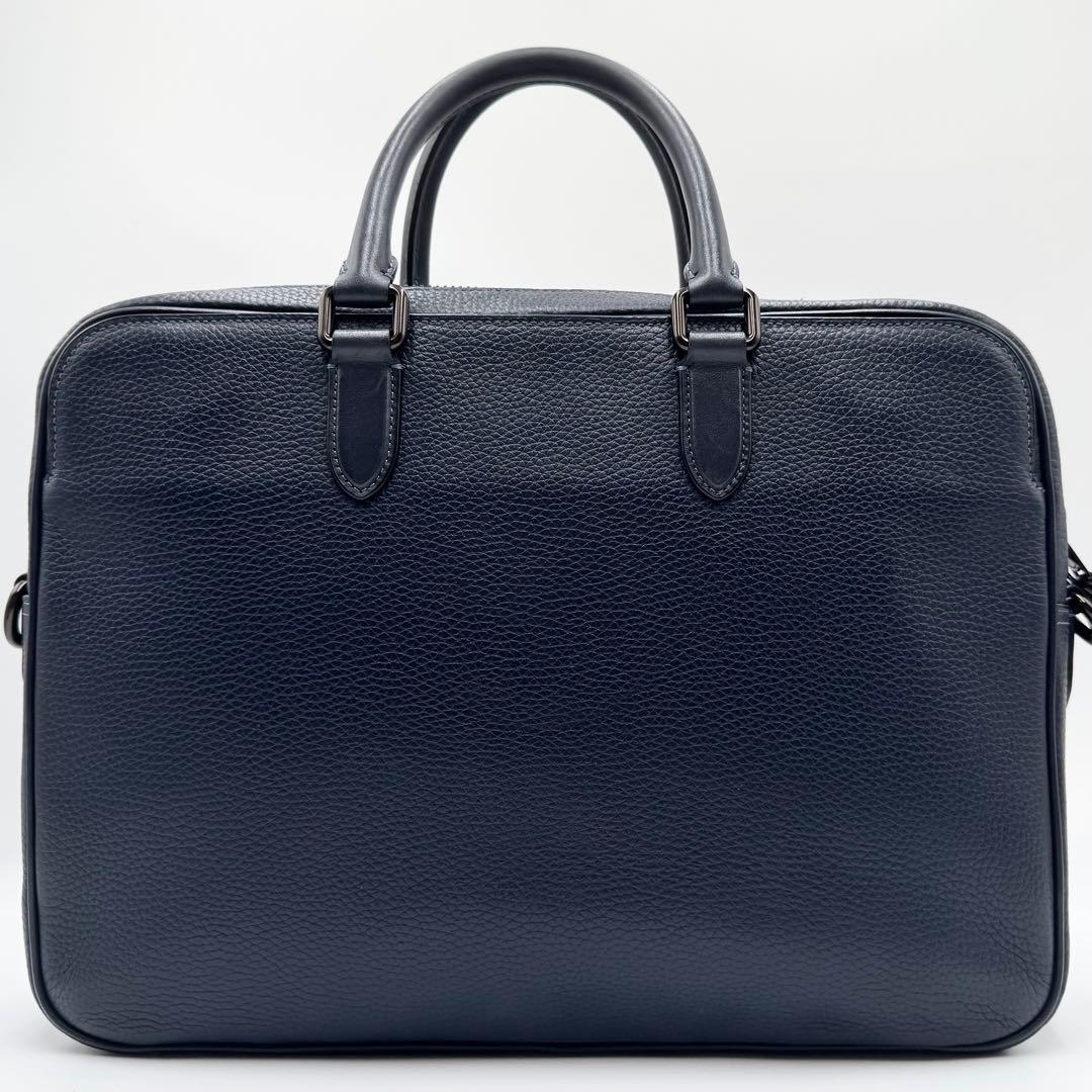 極美品✨ コーチ ゴッサム ブリーフケース 2way ビジネス A4レザー 紺色