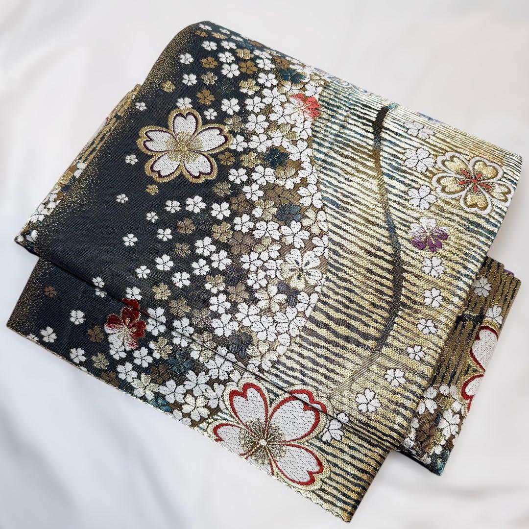 一体型 ワンタッチ帯 作り帯 豪華 袋帯 二重太鼓