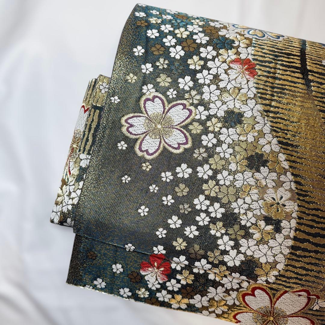 一体型 ワンタッチ帯 作り帯 豪華 袋帯 二重太鼓