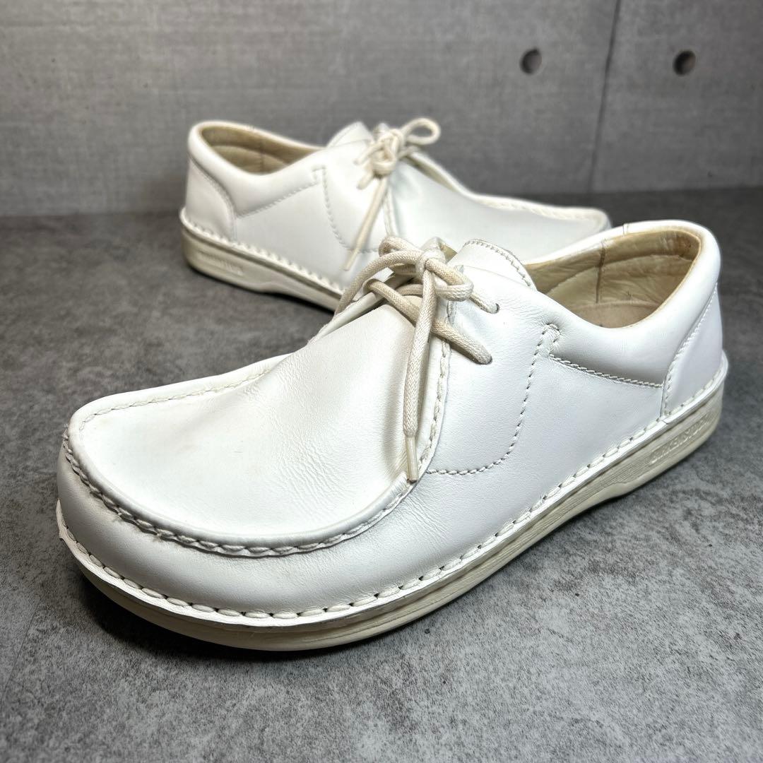 極美品【BIRKENSTOCK】パサデナ/チロリアンシューズ/レザー 革靴　白◎