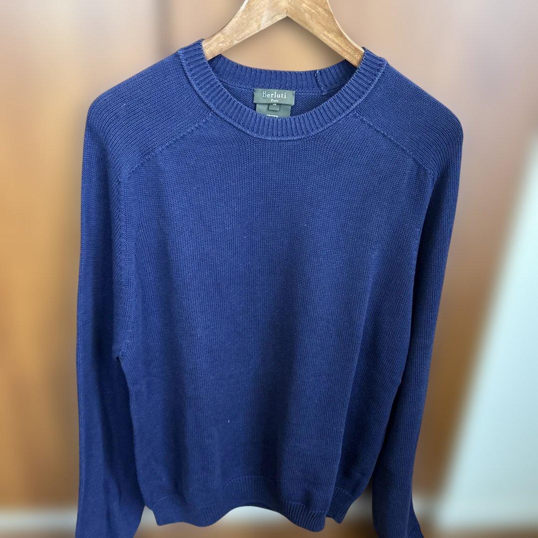 Berluti ネイビー クルーネックセーター　ベルルッティ
