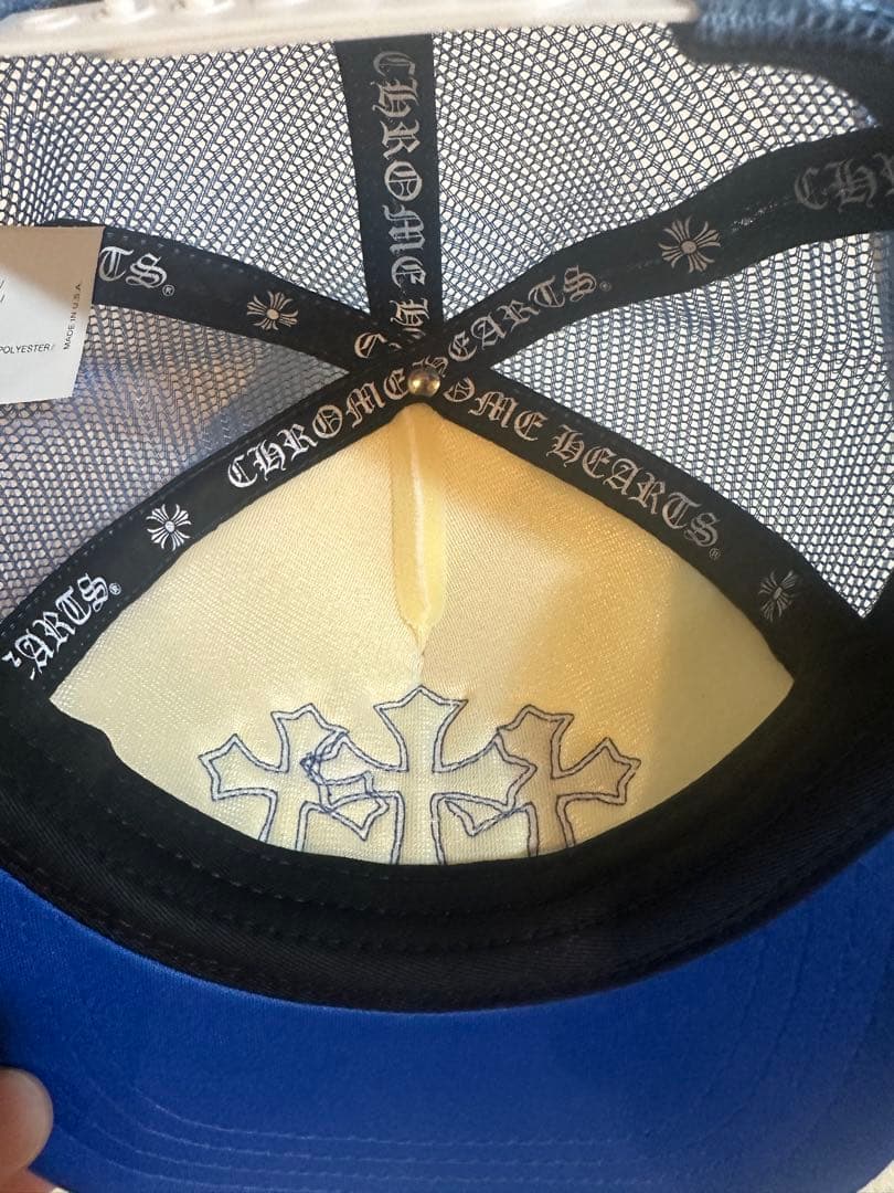 Chrome Hearts クロスパッチキャップ ブルー×ホワイト 新品