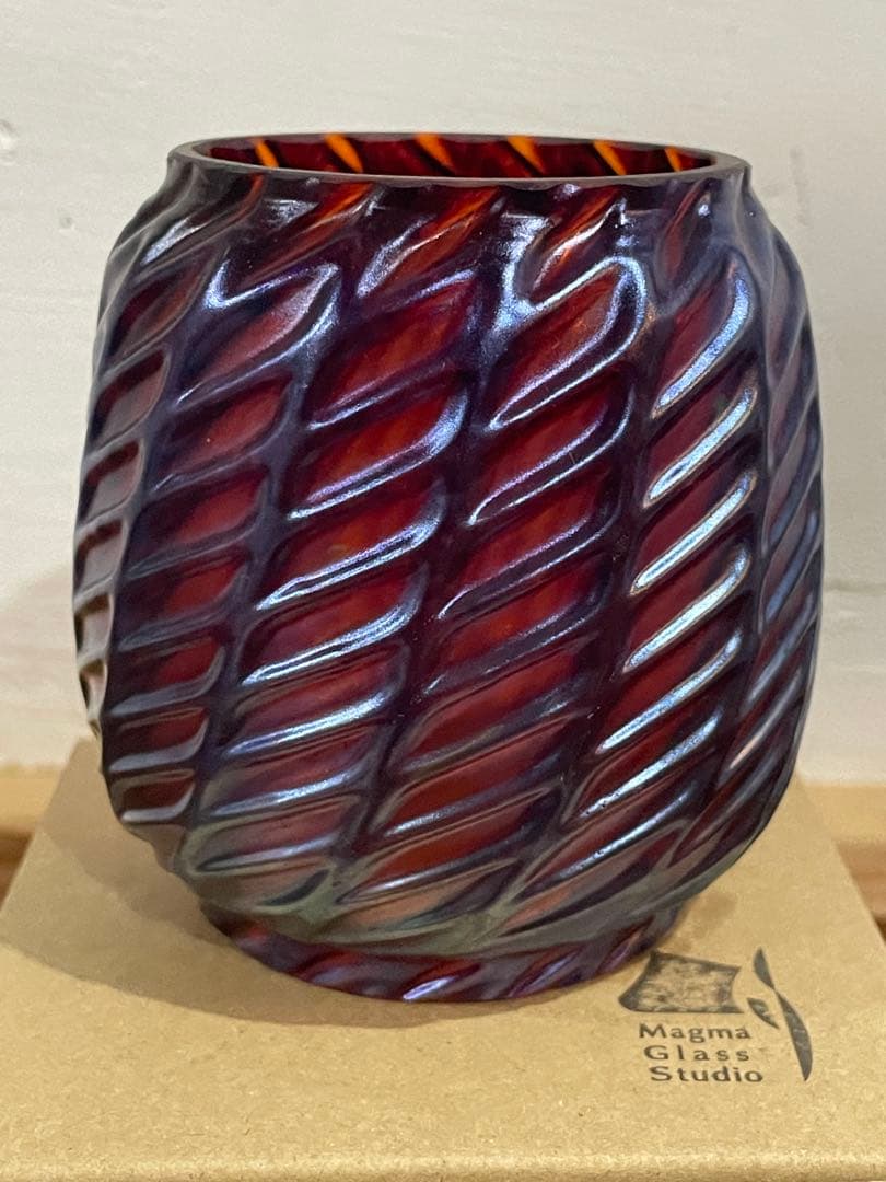 ライト・ランタン Magma Glass Red Matte Mirror