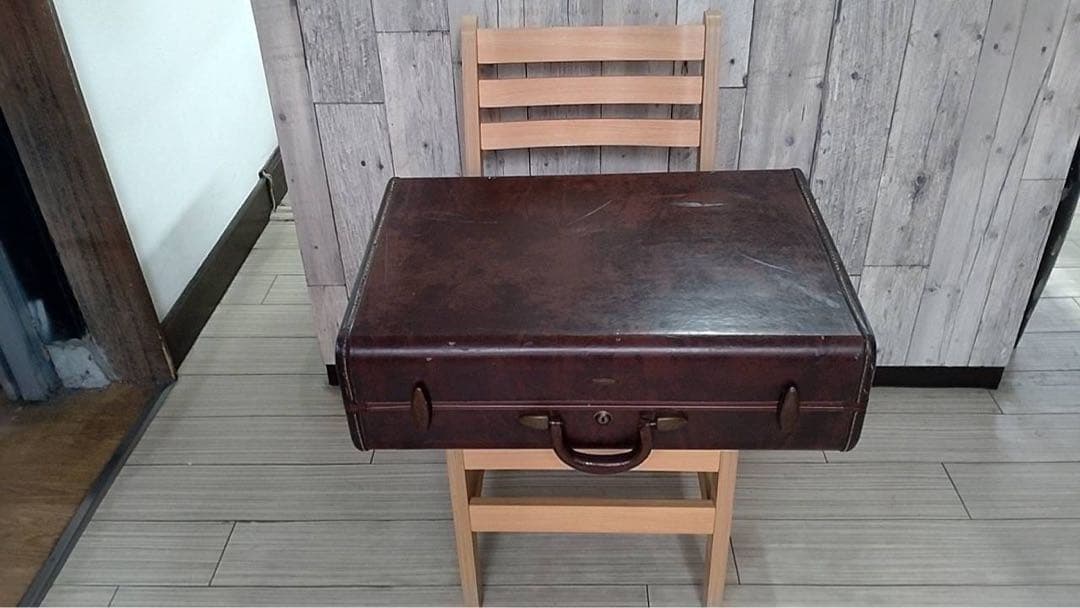 Samsonite ダークブラウン レザー スーツケース アメリカ ヴィンテージ