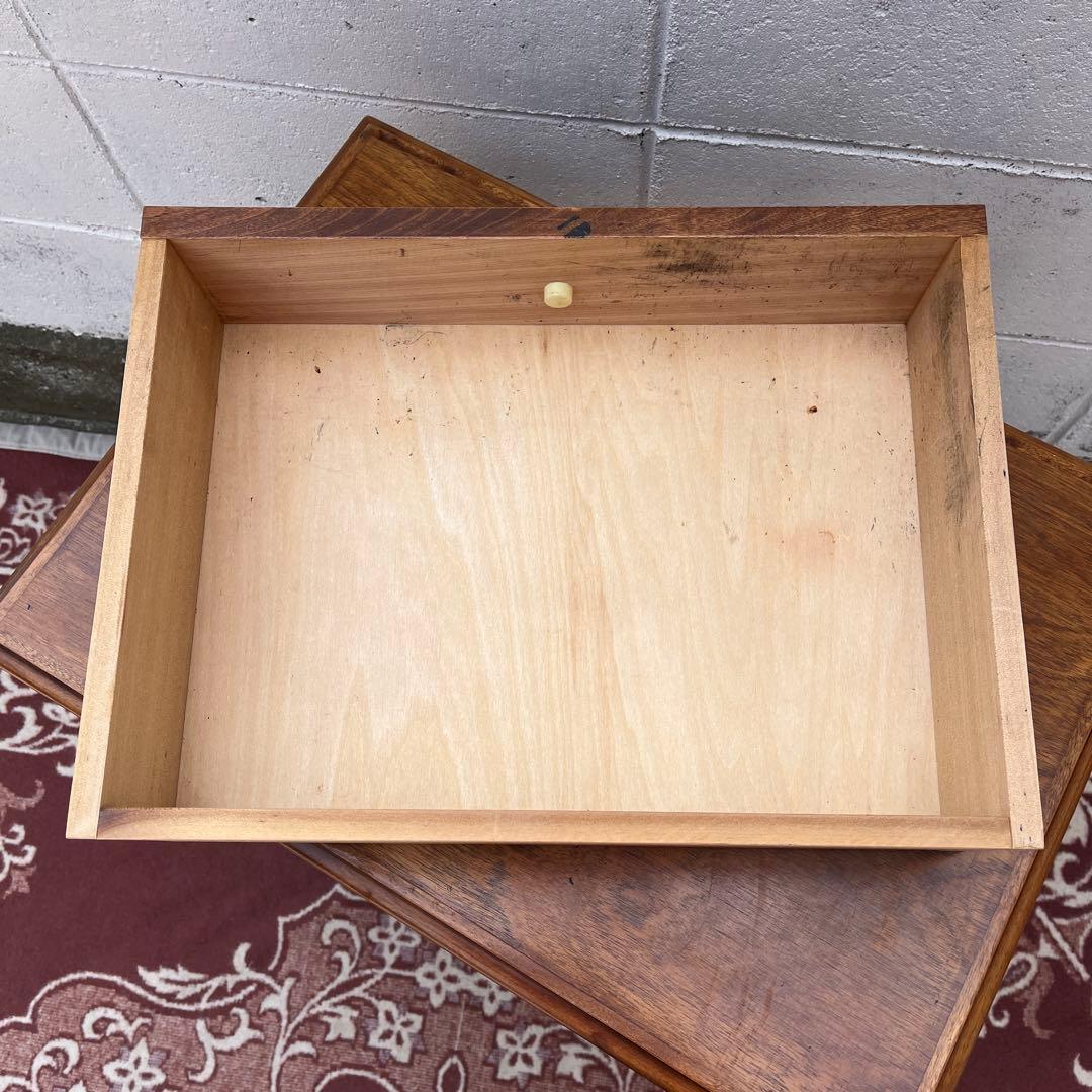 古家具ビンテージ品◾️引き出し付き 飾り棚 ディスプレイ棚 電話台 木製家具