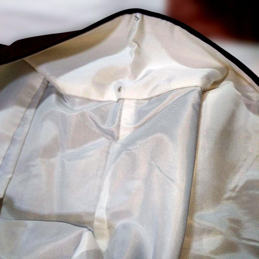 辻が花着物美しい花柄刺繍濃いブラウン系とネイビー躾付き新品未使用品逸品