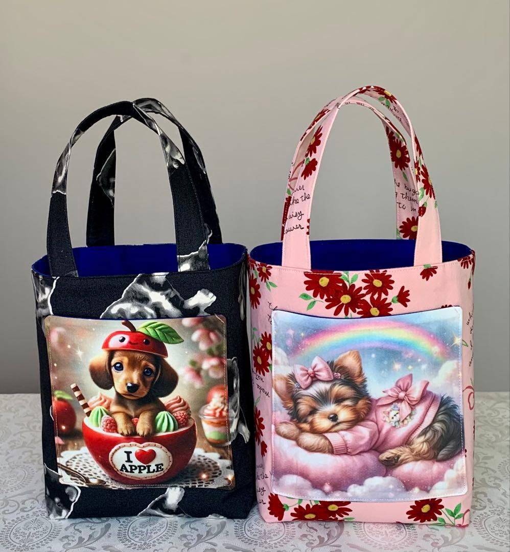 順子　お昼寝わんこ　トートバッグ　小物入れ