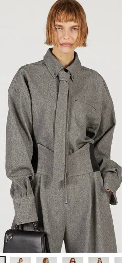 値下げPRANK PROJECT ネクタイ付きシャツ グレー