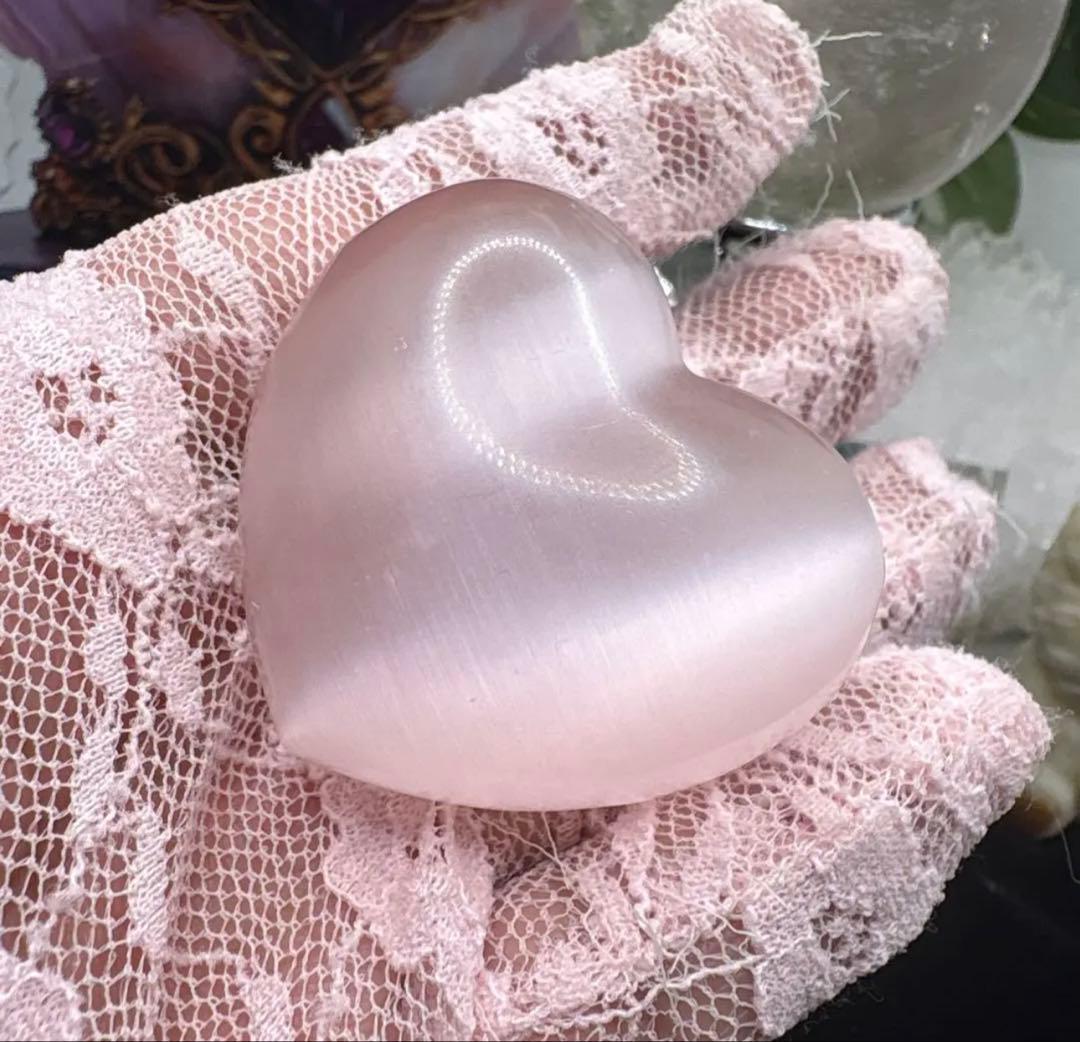 kei☆様ベビーピンクセレナイトハート♡♡No.1914