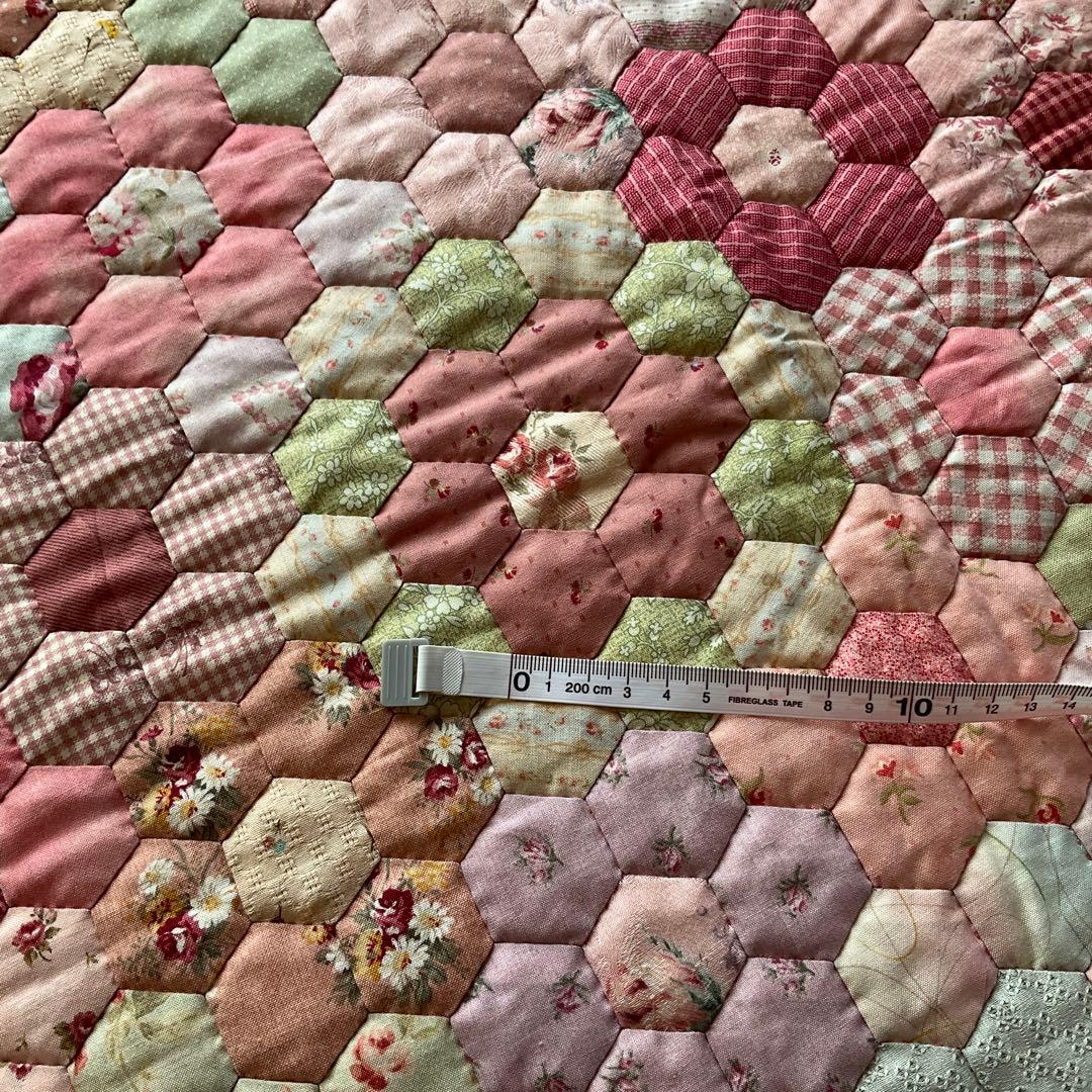 ハンドメイド ヘキサゴン ベッドカバー タペストリー