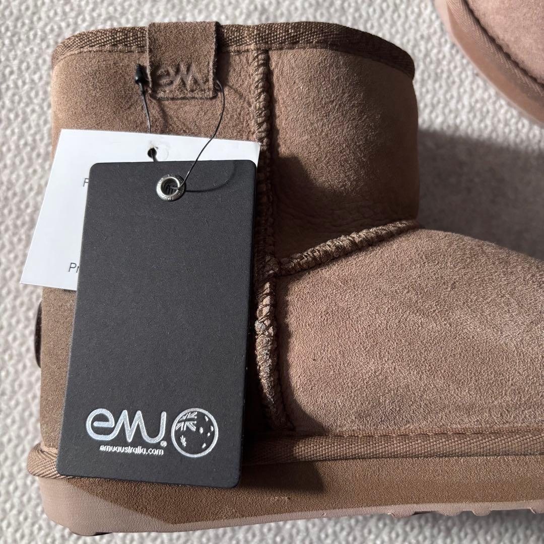 エミューemu未使用ムートンブーツ24（7）スティンガーミニMUSHROOM