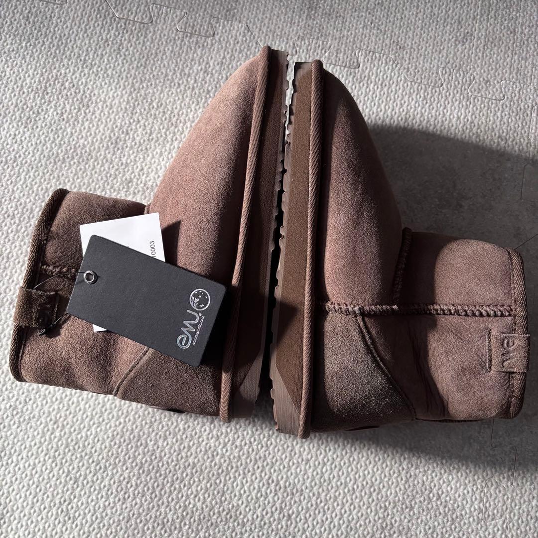 エミューemu未使用ムートンブーツ24（7）スティンガーミニMUSHROOM