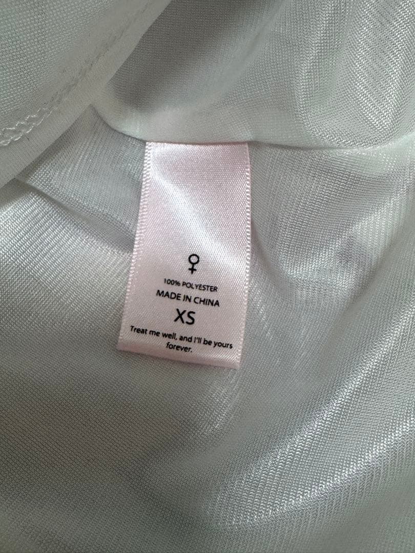 Selkie リボン付きフラワープリントシフォンワンピース